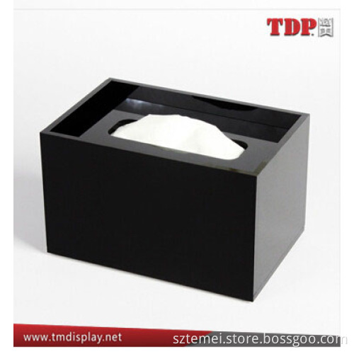 custom design wholesale black acrylic facial tissue box cover